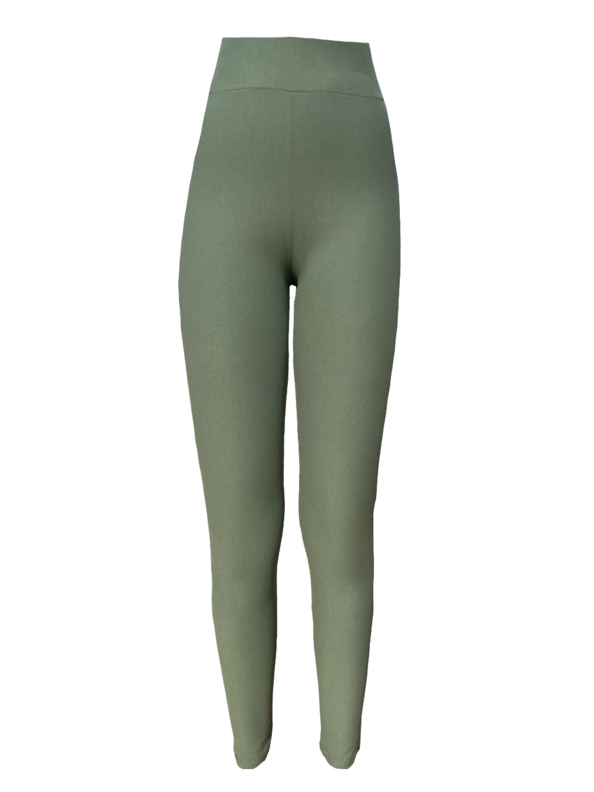 Leggings de ante verdes